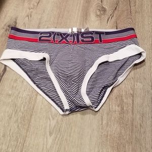 Blue and White 2Xist Briefs